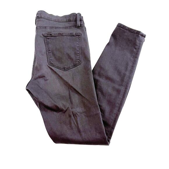 Frame Le Skinny De Jeanne St. Quintin Shred Black Denim Jeans Ripped SZ30 - Picture 8 of 9